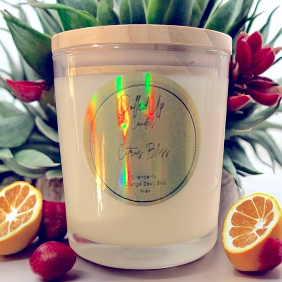 Hand Crafted Other - 9oz Citrus Bliss- Cranberry Mandarin Scented Soy Wax Candle